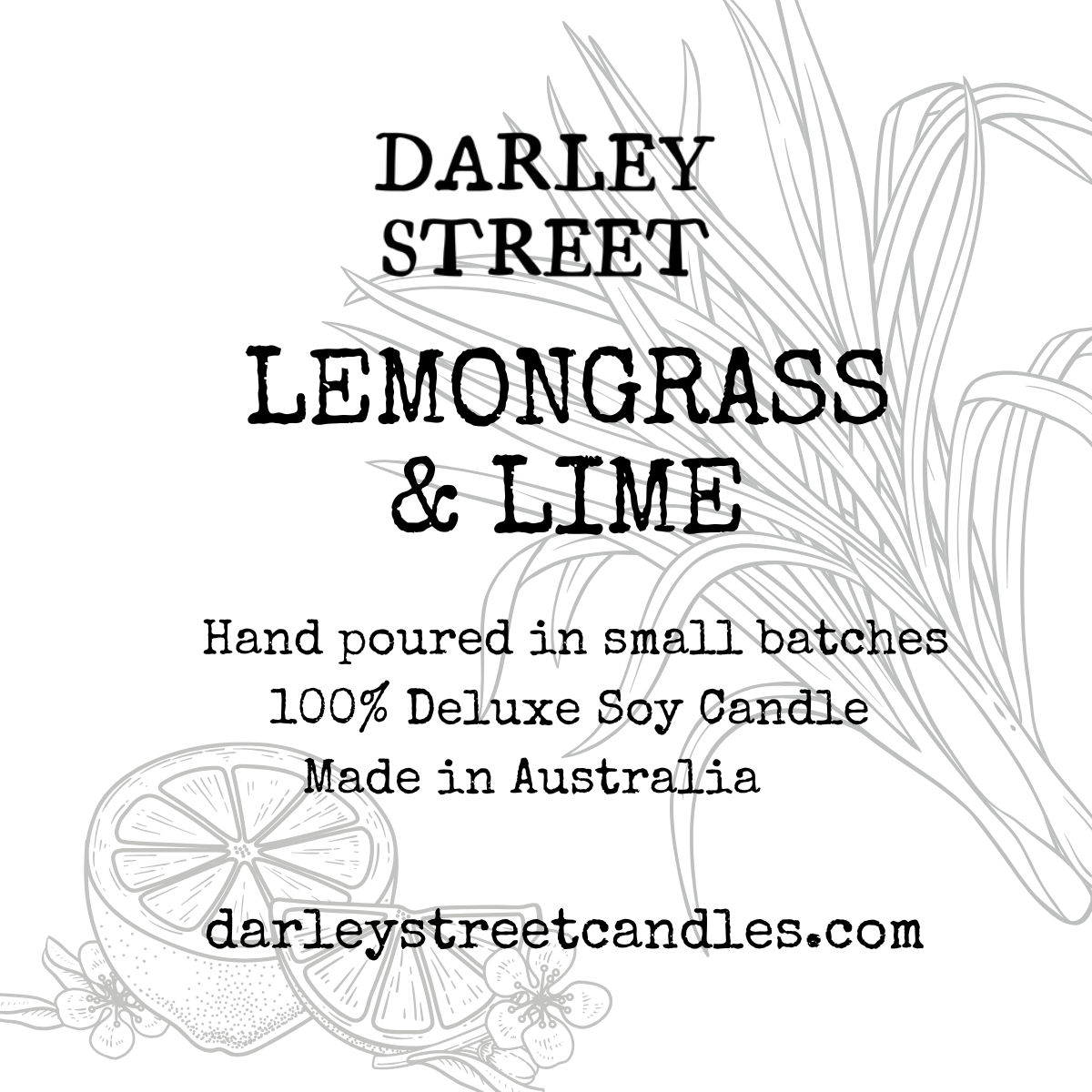 Lemongrass and Lime Soy Candle Australia