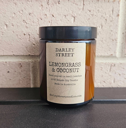 Lemongrass and coconut soy candle Central Coast NSW