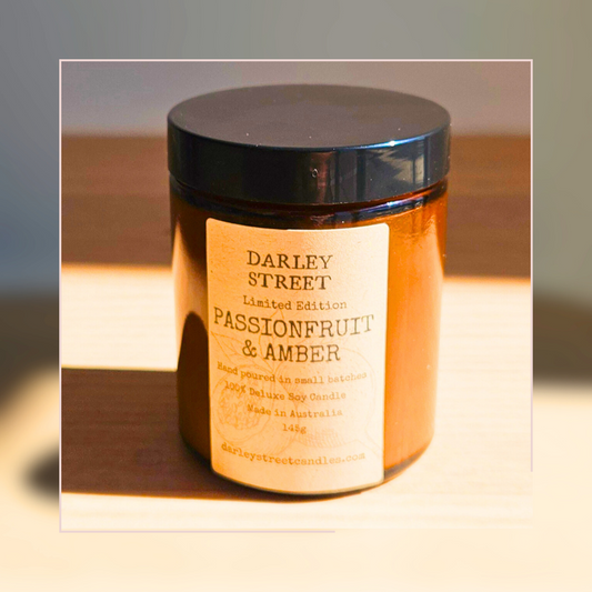 Passionfruit and Amber Soy Candle Central Coast NSW