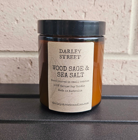Wood Sage and Sea Salt Soy Candle Central Coast NSW